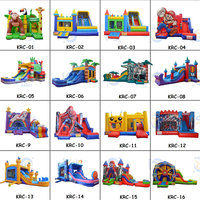 Maison gonflable personnalisée pour enfants intérieur toboggan aquatique maison commerciale combinée avec toboggan château sautant jeu de plein air