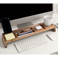 Organisateur de bureau en bois Organisation de bureau à domicile Tablette et support de téléphone pour station d'accueil de cabine