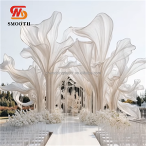 <span class=keywords><strong>Fleurs</strong></span> artificielles <span class=keywords><strong>géantes</strong></span> de luxe pour vitrine d'événements de mariage, <span class=keywords><strong>fleurs</strong></span> <span class=keywords><strong>géantes</strong></span> en organza faites à la main - Product Image 1