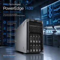 Servidor Dell T430 Nuevo, Tipo Torre, para Montaje en Rack, con Procesador Intel Xeon E, para Base de Datos de Oficina