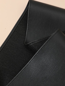 女性用PUレザー女性用ベルトラップ周りオビスタイルシンチウエストバンド黒ドレスベルト - Product Image 4