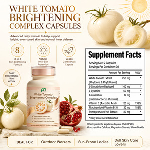 Capsules de Complexe Éclaircissant à la Tomate Blanche Certifiées GMP Halal Casher, Supplément Herbal OEM ODM, Capsule Végétarienne de Lycopène Blanc - Product Image 2