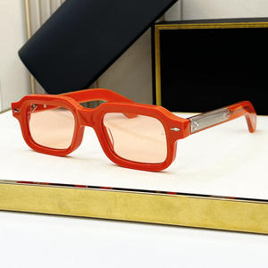 Lunettes de soleil carrées de luxe haut de gamme de qualité supérieure d'usine d'origine, UV400, multicolores, faites à la main, en acétate pour <span class=keywords><strong>hommes</strong></span>, avec rivet en forme de flèche - Product Image 5