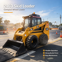 Caterpillar 246D Skid Steer Loader Mesin Pemuat Roda Kompak 3400kg Buatan AS untuk Pekerjaan Pertanian dan Proyek
