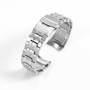 Correa de repuesto para reloj <span class=keywords><strong>Casio</strong></span> 5147 <span class=keywords><strong>EF</strong></span>-550, banda de acero inoxidable macizo, accesorio de pulsera negra de 22 mm para hombre - Product Image 5