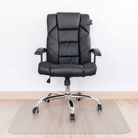 Tapis antidérapant pour bureau à domicile, sous le bureau, à poils ras, protection de sol en PVC, tapis rectangulaire pour chaise, pour sols durs en bois.