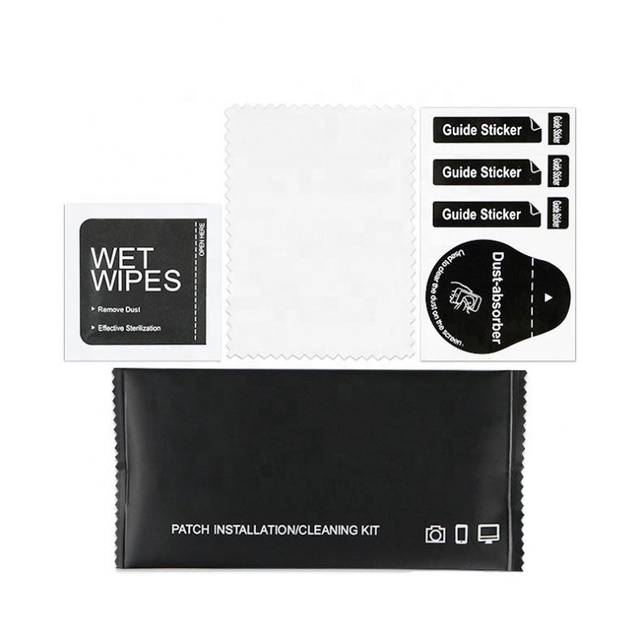 Spot Goods Fitting Kit Tempered Glass Screen Protector Alcohol Kit Three Sets Dry and Wet Alcohol Cotton Installation Bag