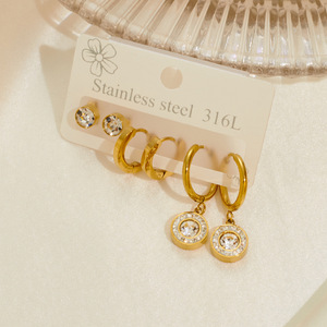 2025คุณภาพสูงใหม่ต่างหูห่วงสแตนเลสรูปหัวใจสำหรับเด็กผู้หญิงแนววินเทจสไตล์เกาหลีเครื่องประดับแฟชั่น - Product Image 3