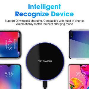 Chargeur sans fil à charge rapide 15W de bonne qualité, logo OEM, LED, chargeur sans fil Qi, chargeur sans fil pour téléphone portable, pour iPhone - Product Image 3