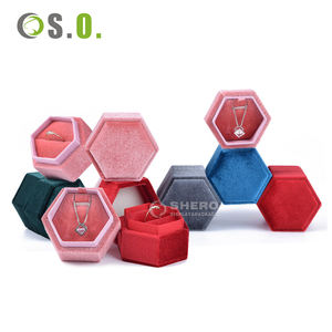 Caja de Anillos de Terciopelo de Lujo con Logotipo Personalizado, Cajas de Terciopelo para Joyería de Moda, Caja para Joyas - Product Image 4