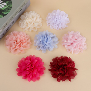 Chiffon Camellia Flower 10cm Artificial Flowers <b>For</b> <b>Wedding</b> DIY Accessories Clothing Shoes <b>Hats</b> Bags Headwear - Product Image 3