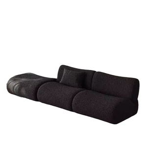 Laimi ชุดโซฟาผ้าโมดูลาร์สไตล์ย้อนยุคขนแกะอัดแน่นพร้อมมุมที่ไม่สม่ำเสมอสำหรับห้องนั่งเล่น - Product Image 1