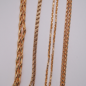 Collar de cobre de moda para mujer 18K 24K chapado en oro gargantilla cadena collar de moda fábrica al por mayor - Product Image 1