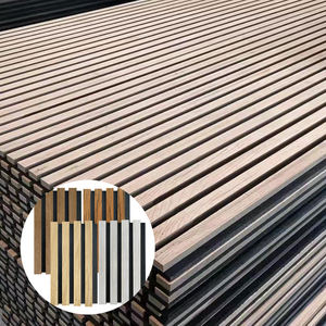 Strisce <span class=keywords><strong>di</strong></span> <span class=keywords><strong>legno</strong></span> eccellenti <span class=keywords><strong>per</strong></span> il pannello <span class=keywords><strong>di</strong></span> parete acustico decorativo ecosostenibile <span class=keywords><strong>listelli</strong></span> <span class=keywords><strong>di</strong></span> <span class=keywords><strong>legno</strong></span> ideale <span class=keywords><strong>per</strong></span> progetti e Design del soffitto - Product Image 3