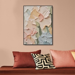 Pintura al Óleo Original de Flores sobre Lienzo, Arte Floral Texturizado en 3D, Arte Abstracto Grande para Sala de Estar, Regalo, Decoración Moderna - Product Image 4