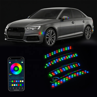 Lot de 4 feux latéraux de pare-chocs LED RGB multicolores pour ailes de voiture, nouveau style, vente en gros