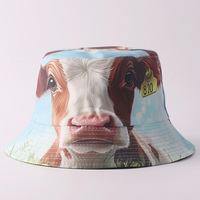 Chapeau Bob Réversible Imprimé Motif Luxe Double Face Chapeau de Pêcheur d'Été Anti-UV Logo Personnalisé Vente en Gros Coton