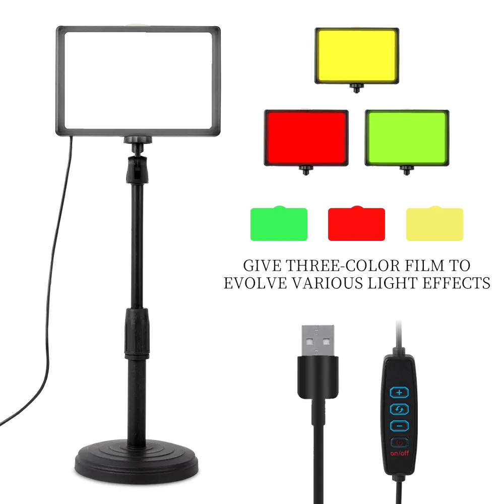 LED-Fotografie Video Light Panel Beleuchtung Photo Studio Light Kit mit Disc Holder RGB Filter für die Aufnahme von Live Youtube