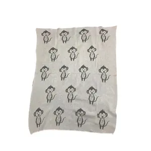 ผ้าห่มห่อตัวผ้าฝ้ายออร์แกนิกแท้ลาย100% ถักสีพื้นปักสำหรับใช้ในบ้านหรือโรงแรม - Product Image 2