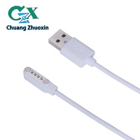 Cable de Carga Magnético de 4 Pines con Contacto de Cobre y Adsorción Mejorada, Material de Nailon, para Relojes Inteligentes con LED Personalizados, para PCB/FPC