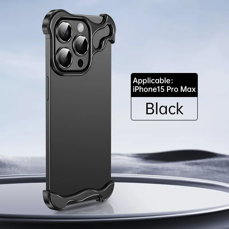 Aluminium Objektivs chutz für iPhone 15 Pro Max Kamera Film vier Ecken Schutz Metall ohne Handy hülle Kameras chutz 14pro