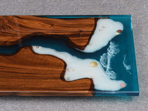 Resina epóxi mesa de jantar, resina de alta qualidade sólida sala de jantar móveis casa móveis de madeira t/t - Product Image 3