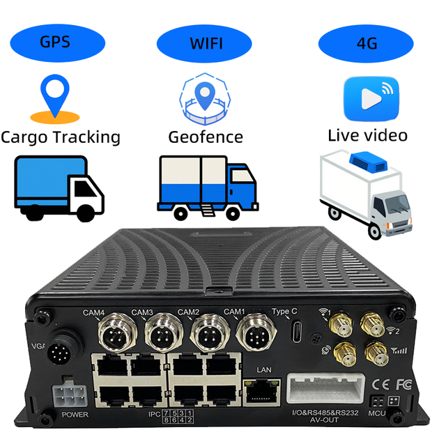 4G GPS Mobile DVR 12CH 2K HD Recording, Remote Live View, Ideal for Fleet, Bus & RV Security