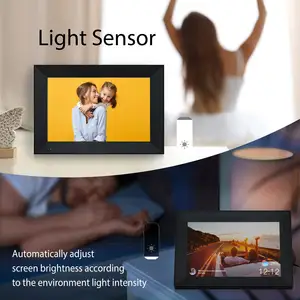 1280 x 800 HD IPS-Touchscreen-Videos sofort über Frameo 10,1 Zoll OEM mehrsprachige automatische Rotation 48G Digitaler Bildaufrahmen