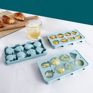 Plateau à glaçons en silicone de qualité alimentaire 8 trous 3D fraise pastèque <span class=keywords><strong>pomme</strong></span> poire orange fruits moules à glace - Product Image 4