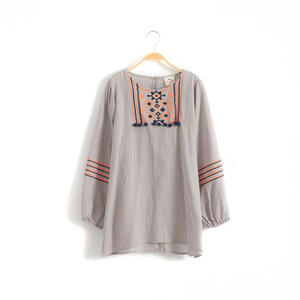 Ropa de Moda 2017, Blusa de Verano para Niña, Diseños de Blusas Bordadas Estilo Kurti - Product Image 4