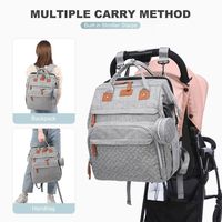 Sac à langer, lit bébé pliable, sac à dos multifonctionnel anti-moustiques, poussette, sac à langer grande capacité pour maman et bébé