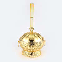 Chauffe-plats suspendus en or de luxe, chauffe-plats pour buffet de mariage, casserole en acier inoxydable avec chauffe-plats chauffés à l'alcool