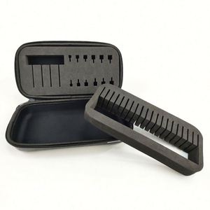 Black Fishing Tackle Box Pocket Storage Fly Fishing <b>Tray</b> Organizer Box with Waterproof Travel Fly Jig Lures Box - Product Image 5