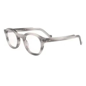 Frames Eyeglasses Frames Retro Classic Round Men Women Acetate Mazzucchelli Blue Light Glasses Eyeglasses Frame