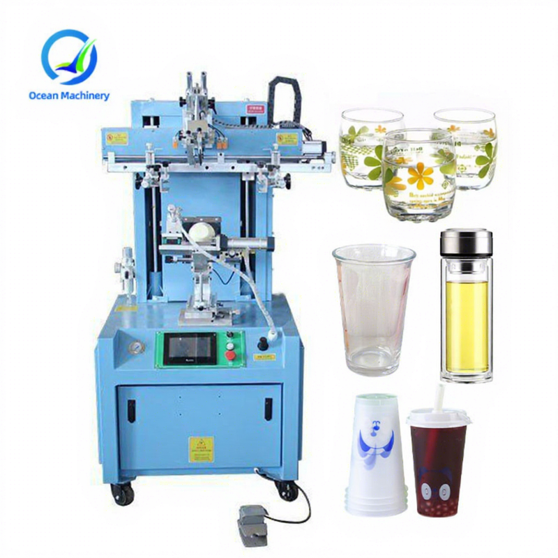 Cylindrical Cup Screen Printing Machine Coffee
