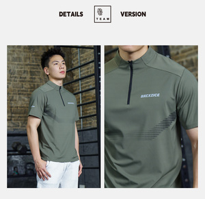 Camisetas Tácticas Personalizadas <span class=keywords><strong>de</strong></span> Manga Corta para Hombre SANDBANK TRIBE, ODM, Spandex/Nylon, 180g, Tejido, 2 Bolsillos con Cremallera, Lavables a Máquina - Product Image 3