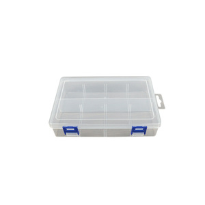 Transparent Plastic Storage <b>Box</b> With Compartments For Jewelry Stationery Tools Hardware Parts 20x13x4.6cm Rectangle Shape - Product Image 5