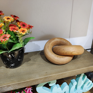 देश शैली बोहो पॉलिश कच्चे लकड़ी श्रृंखला लिंक kn लकड़ी की श्रृंखला घर सजावट पेंडेंट 2 लकड़ी की श्रृंखला मैट घर सजावट - Product Image 2