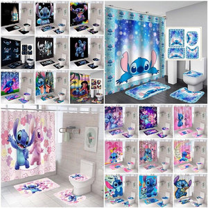 Set <span class=keywords><strong>da</strong></span> 4 Pezzi Personalizzato con Tappetino Antiscivolo per Bagno, Copriwater, Tappeto <span class=keywords><strong>da</strong></span> Doccia e Tenda <span class=keywords><strong>da</strong></span> Doccia con Ganci, Impermeabile e Lavabile - Product Image 6