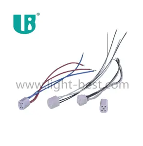 80cm Wire Uv Lamp Socket With Material Ceramic Lamp Holder For Uv Disinfection Lamp G10Q Connector