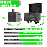 Machine à fumée CO2 Spark Fabrica 3500W, électrique, étanche, DMX LED RGB, simulateur de fumée rapide en aluminium pour scène et concert