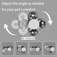 Distributeur automatique de nourriture et gamelle 2-en-1 pour animaux de compagnie, grande capacité, en PP étanche, pour chats et chiens