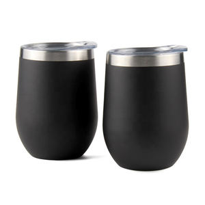 Thermos à vin et à café en acier inoxydable de 12 oz, isolé sous vide, gobelet de voyage personnalisé avec couvercle - Product Image 3