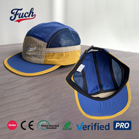 Casquette de baseball en maille souple non structurée avec côtés en tissu, réglable, personnalisable et brodée, pour le sport et les loisirs, vente en gros