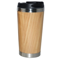2021 tasse de voyage écologique en bambou réutilisable de 16oz (tasse) gobelet en bambou de 16oz pour café ou thé avec couvercle coulissant et couvercle coulissant