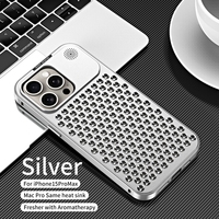 Coque de téléphone entièrement en métal refroidissant avec couverture anti-choc en métal aromathérapie pour iPhone 15 14 13 Pro max