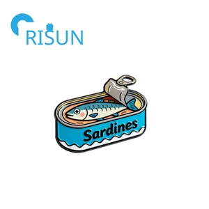 เข็มกลัดเคลือบปลาซาร์ดีนทำจากโลหะสังกะสีเคลือบรูปปลาซาร์ดีน - Product Image 5