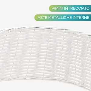 Jupe de sapin de Noël en osier blanc, diamètre 40-60 cm, hauteur 25 cm, support tressé - Product Image 3