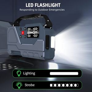 Démarreur de voiture portable, compresseur d'air, <span class=keywords><strong>gonfleur</strong></span> de pneus, moniteur de pression des pneus, 1000A Peak, 150PSI, 10000mAh, lumière d'urgence USB - Product Image 4