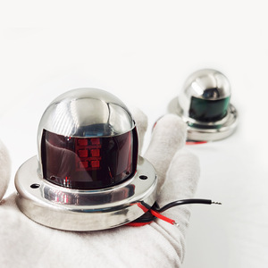 Stainless Steel Boat Navigation Light 12V Left <b>Red</b> Right Green Dual Color For Yachts And Boats - Product Image 2